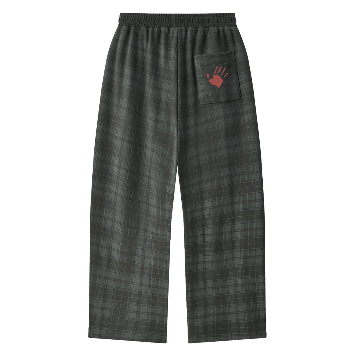 Red Hand Secret Unisex Plaid Straight Leg Pants