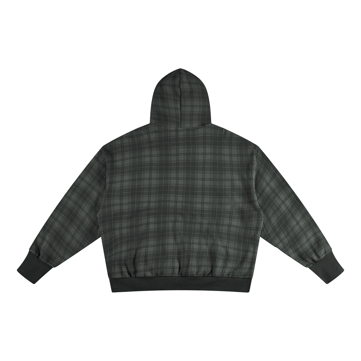 Red Hand Secret Unisex Plaid Color Block Hoodie