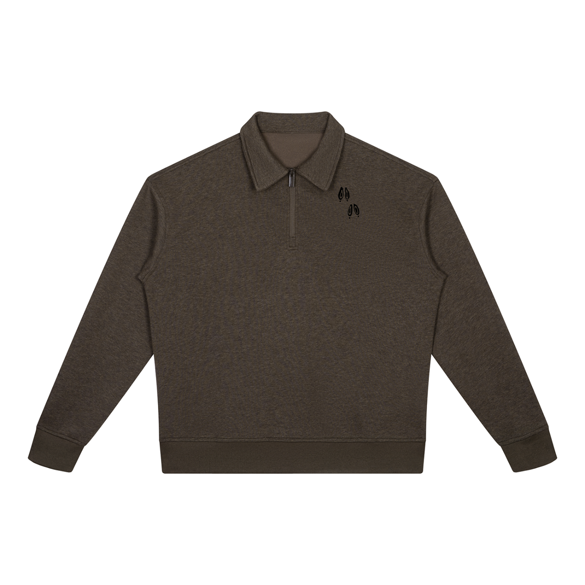 Leave Good Tracks — Boxy Quarter-Zip Sweatshirt