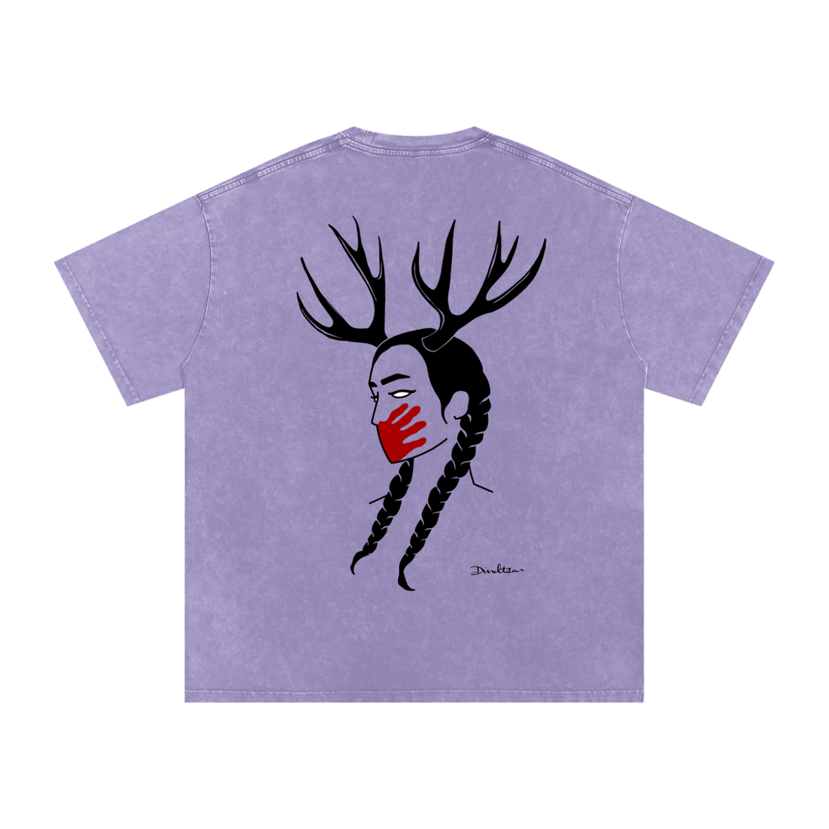 Deer Woman 2.0 Snow Washed Oversized Cotton T-Shirt