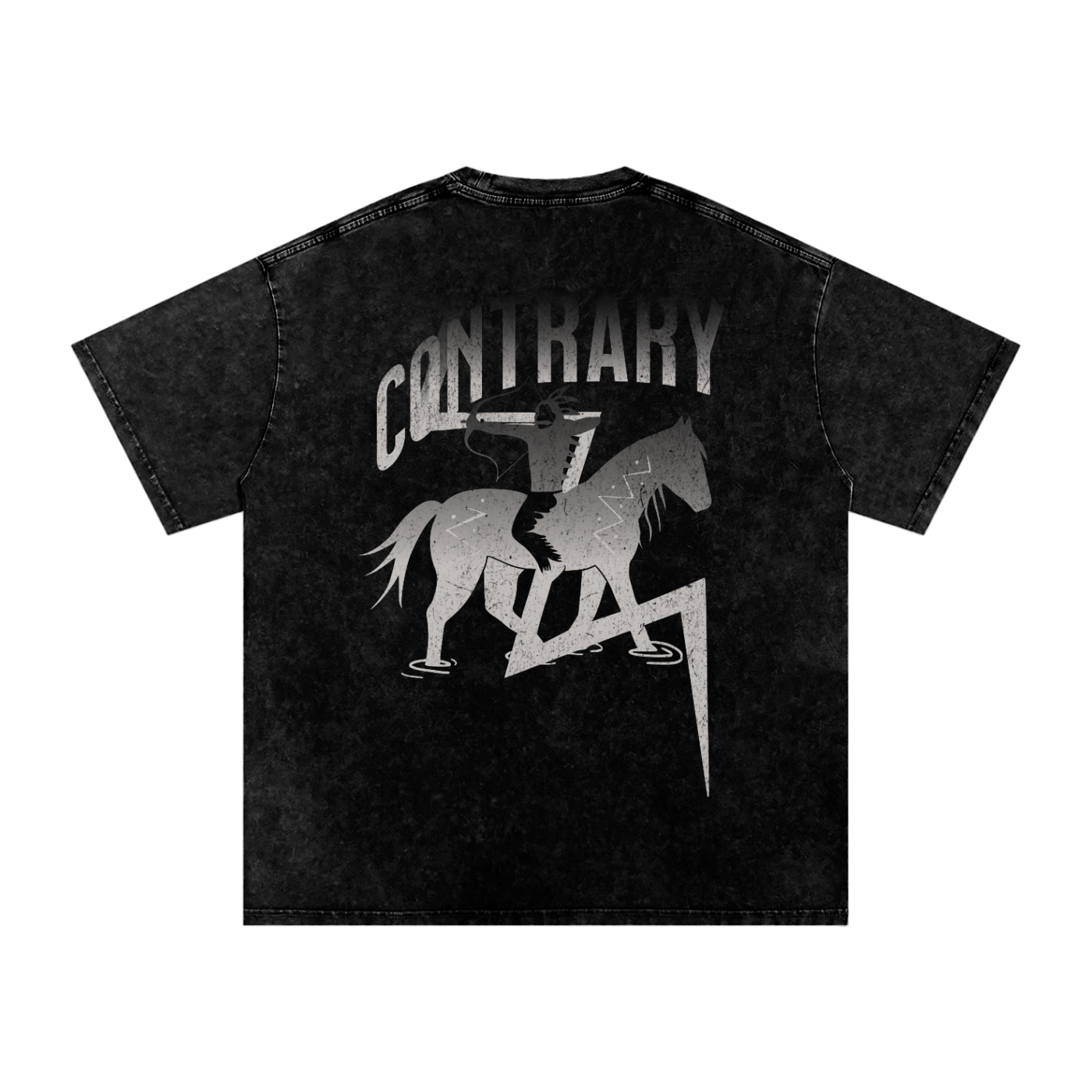 Retro Contrary Snow Washed Oversized Cotton T-Shirt