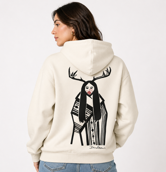 Limited Red Hand Deer Woman Hoodie