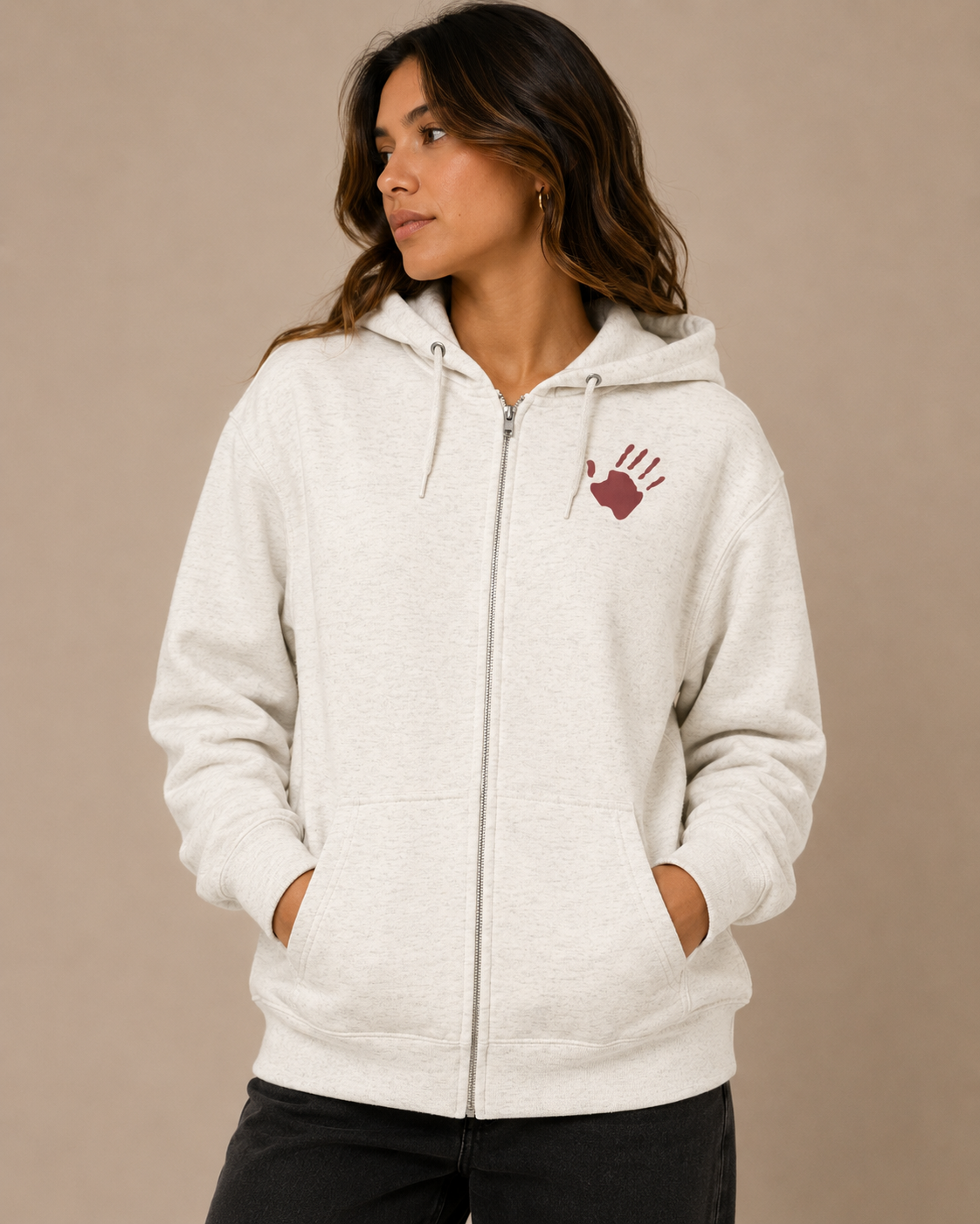 Premium Deer Woman Full Zip hoodie