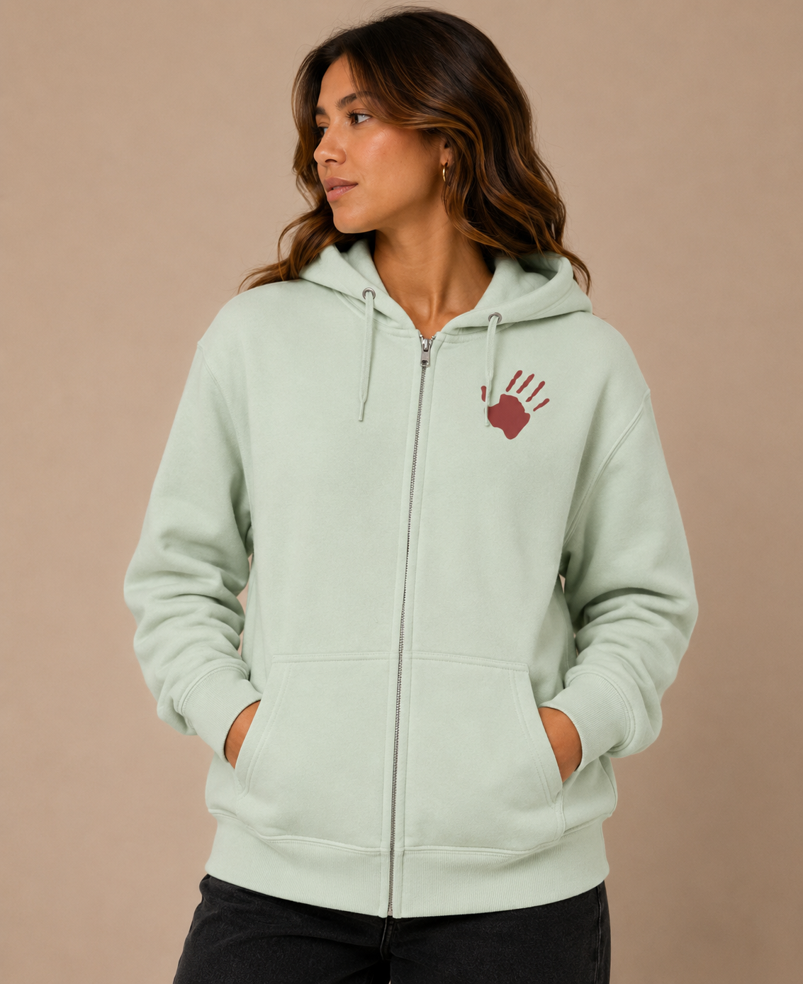 Premium Deer Woman Full Zip hoodie