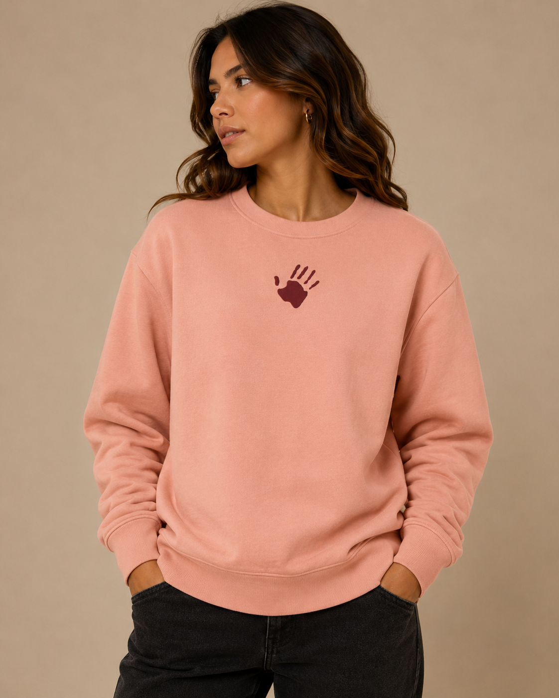 The Embroidered Red Hand Sweatshirt