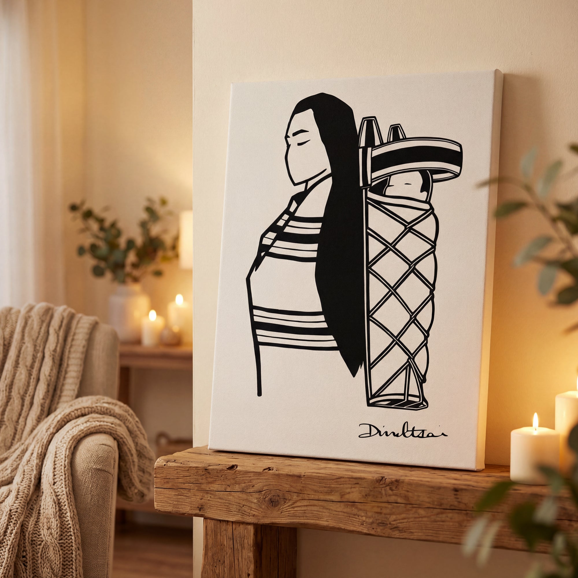 She Carries Us Canvas