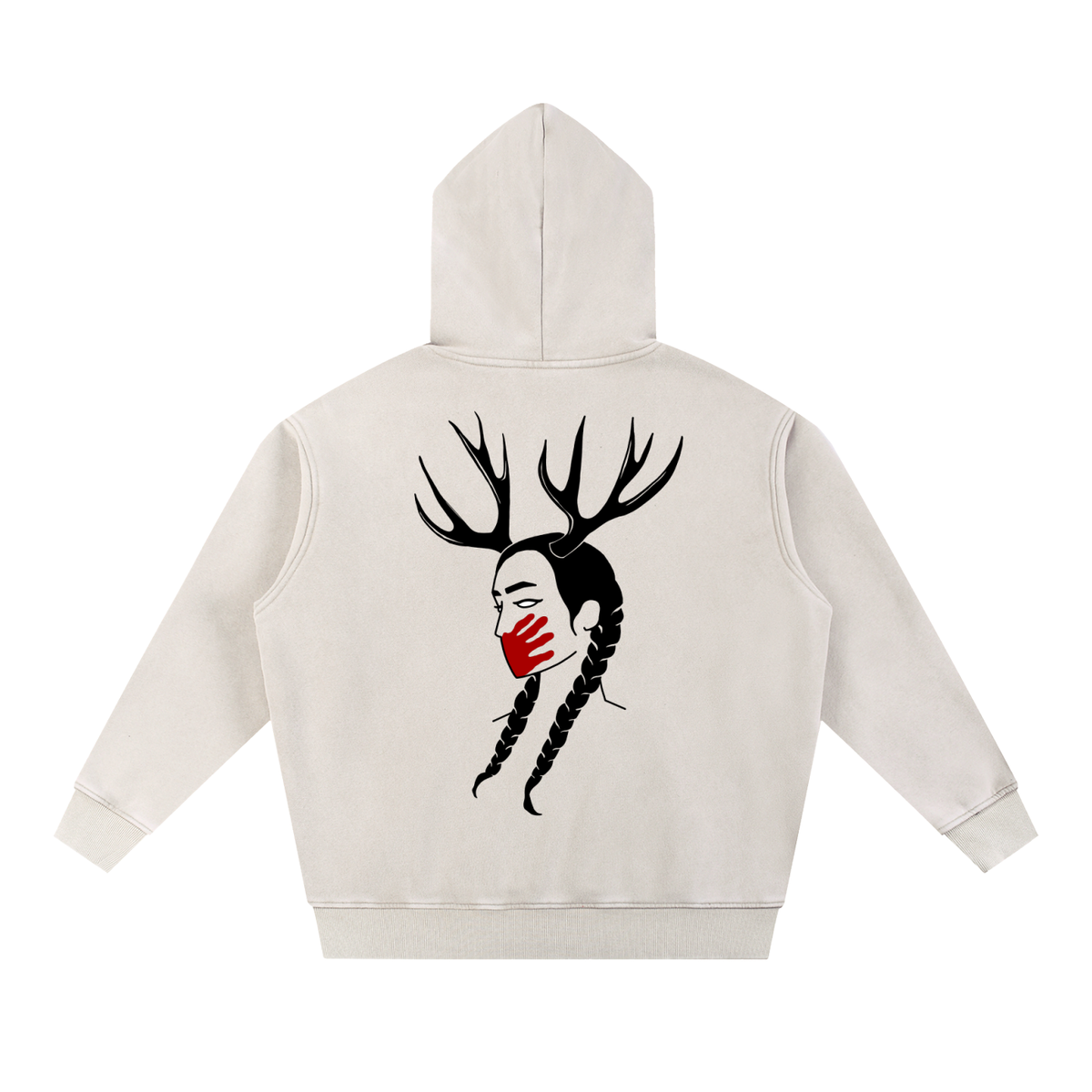 Deer woman 2.0 Snow Wash Fleece Oversize Hoodie