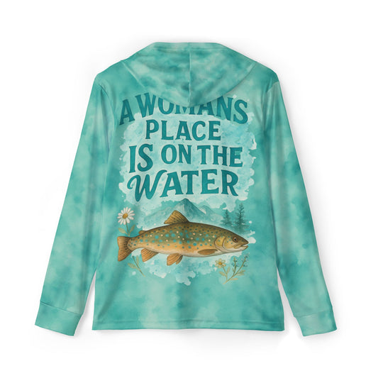 A Woman's Place is on the Water Design SunHoodie