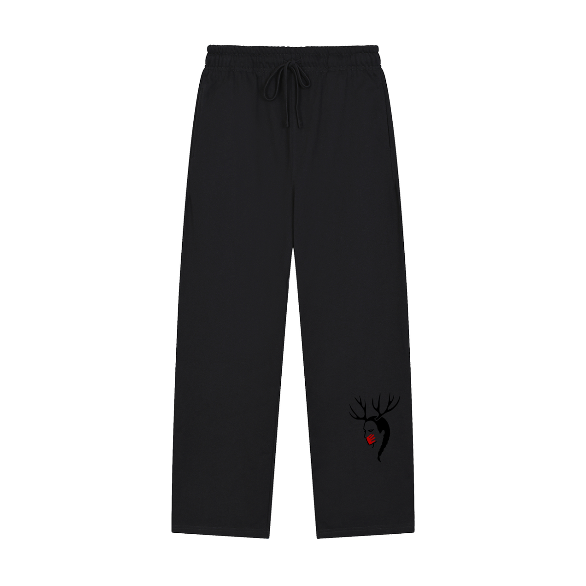 Deer Woman 2.0 Solid Color Straight-Leg Sweatpants