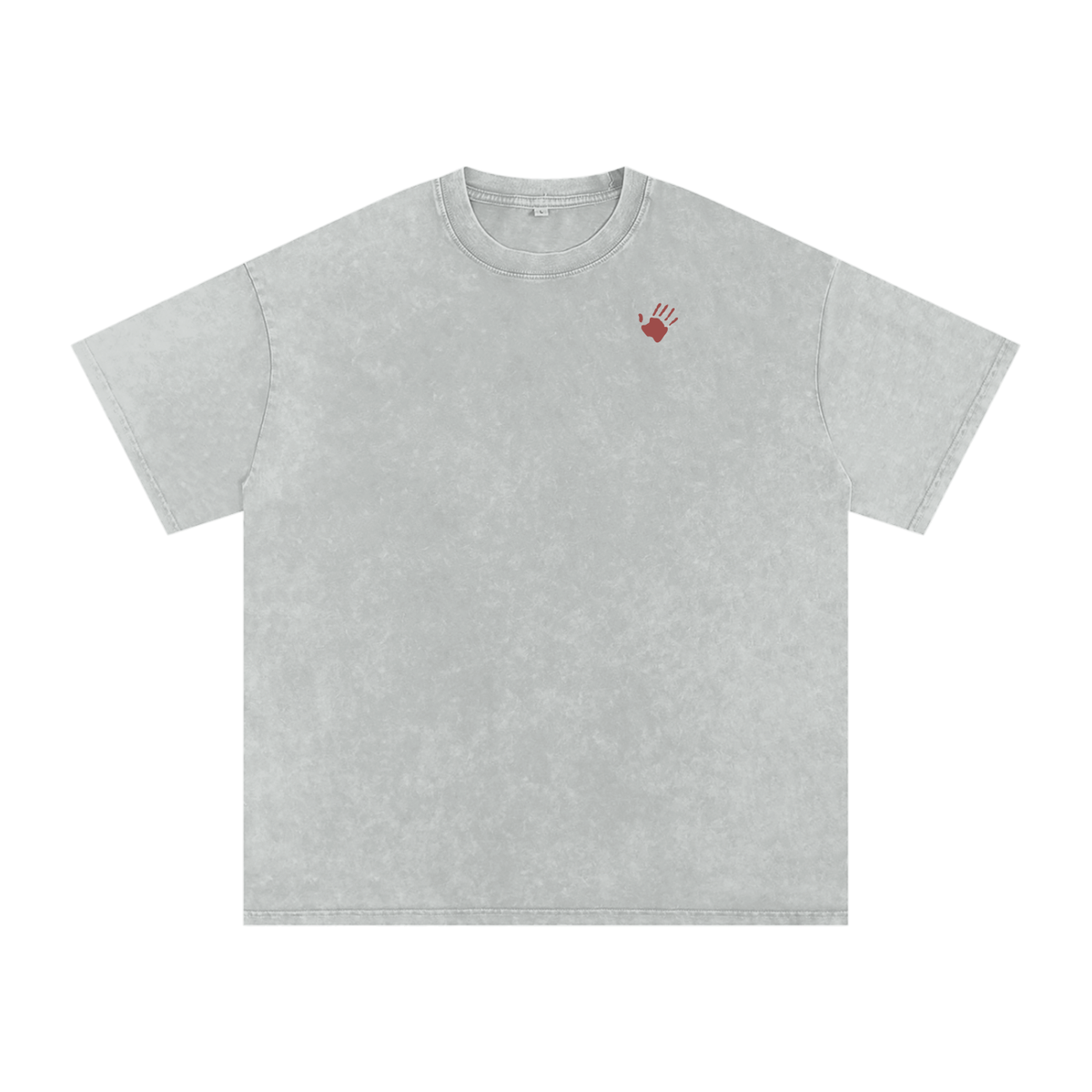 Essential  Red Hand Oversized Cotton Tee