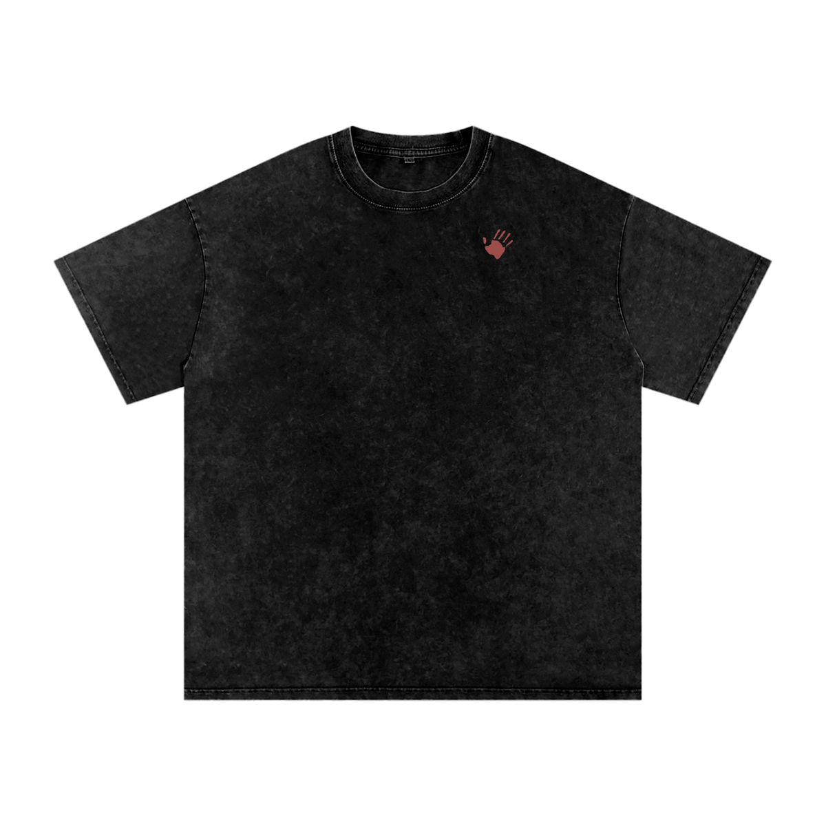 Essential  Red Hand Oversized Cotton Tee