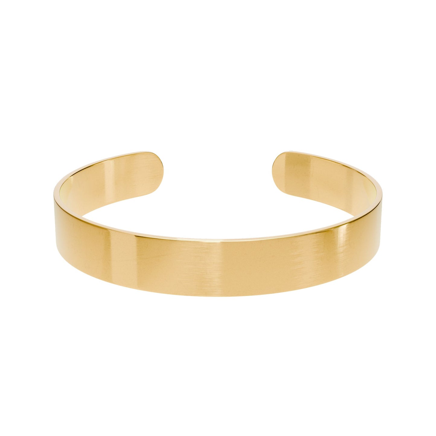 Engravable Deer Woman Gold Cuff Bracelet