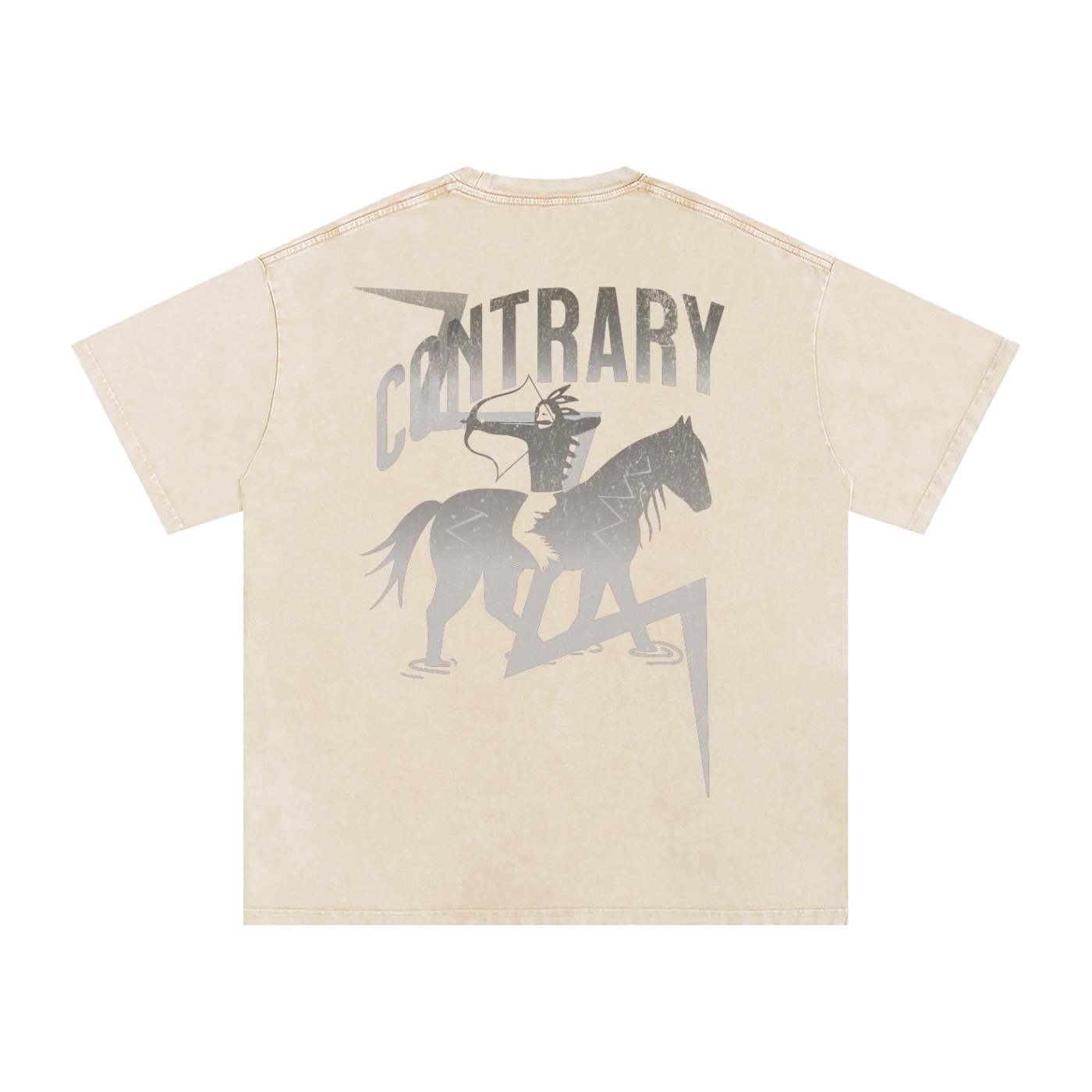 Retro Contrary Snow Washed Oversized Cotton T-Shirt