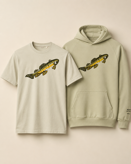 Apache Trout Hoodie + Tee — $35 Donated