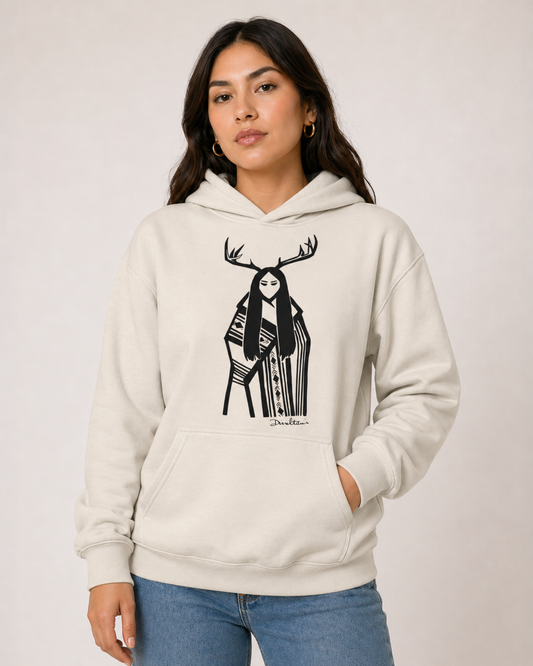 Limited Deer Woman Hoodie Front Design