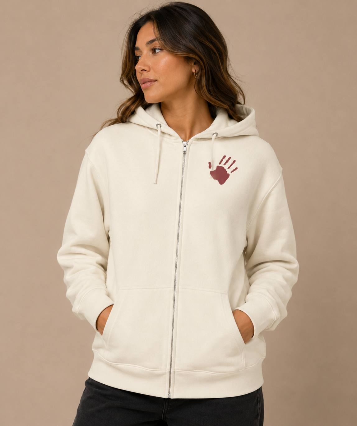 Premium Deer Woman Full Zip hoodie
