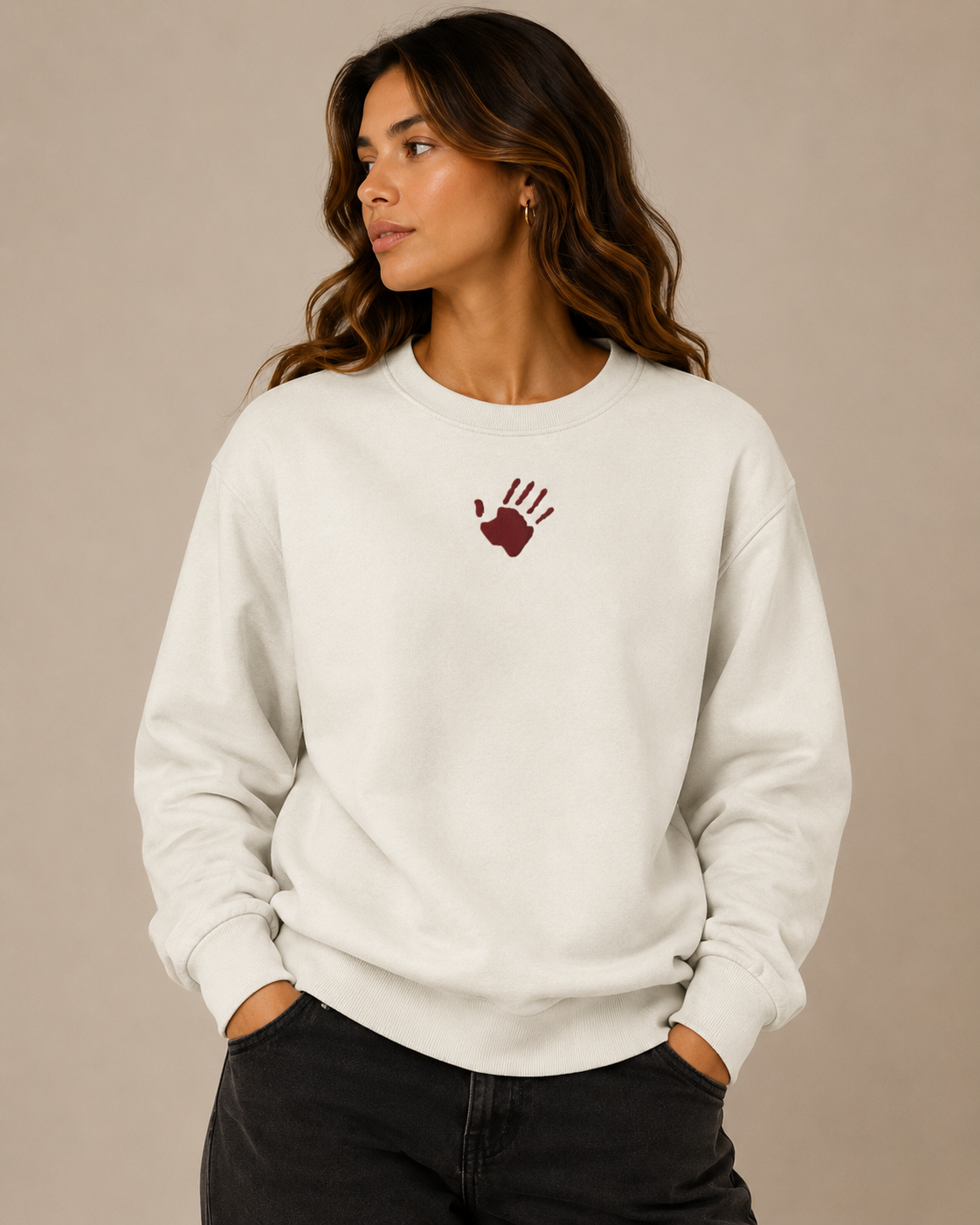 The Embroidered Red Hand Sweatshirt