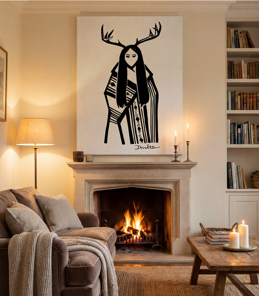 Deer Woman Canvas Print