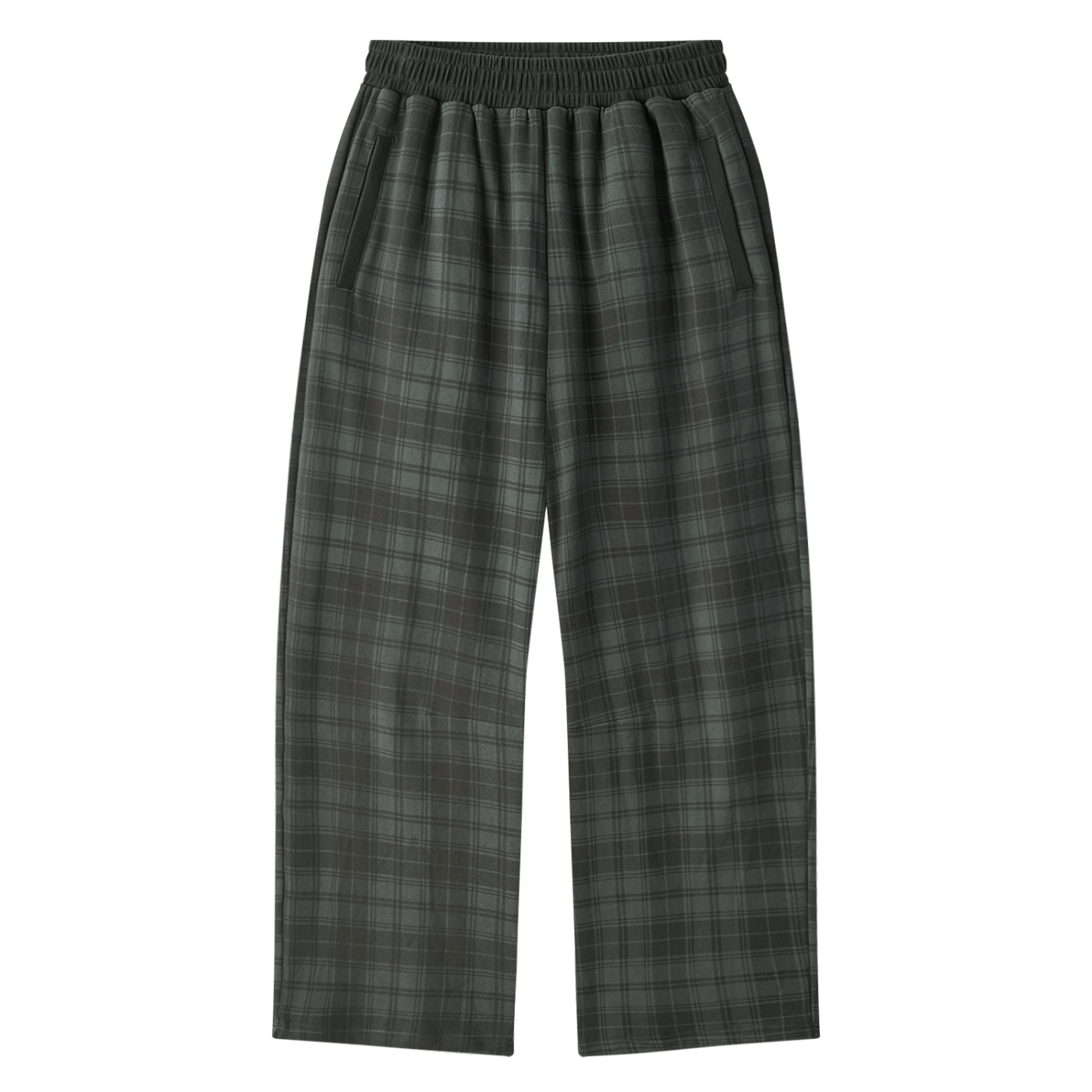Red Hand Secret Unisex Plaid Straight Leg Pants