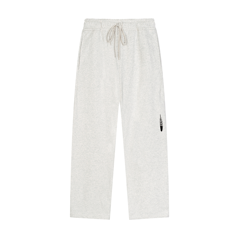 Nonconformist Feather — Straight-Leg Sweatpants — Oat Gray