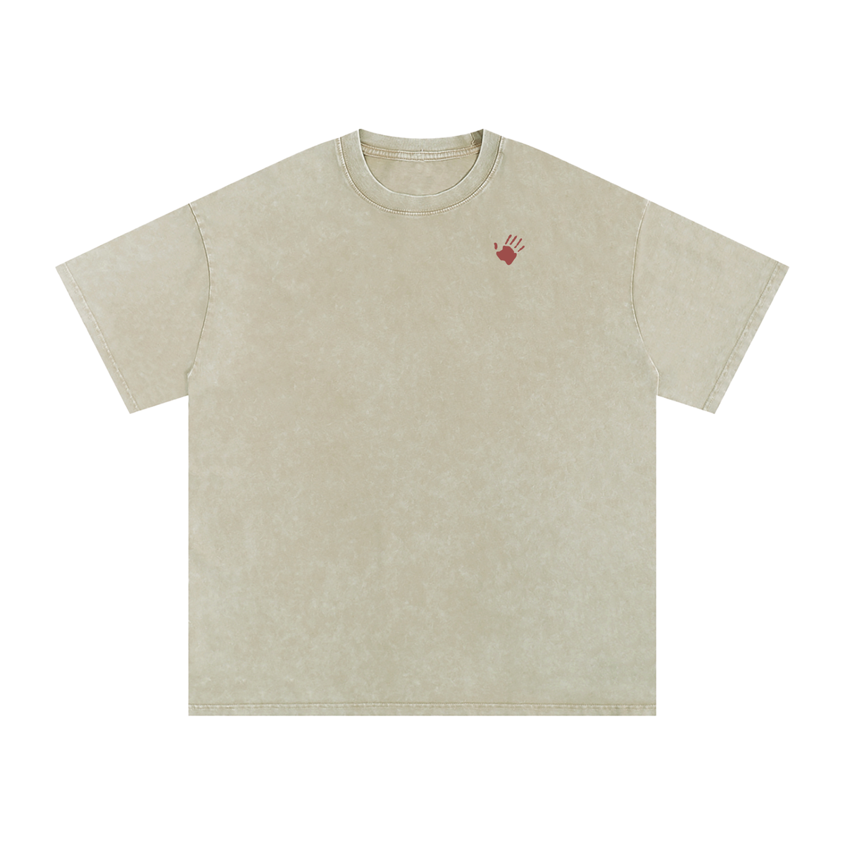 Essential  Red Hand Oversized Cotton Tee