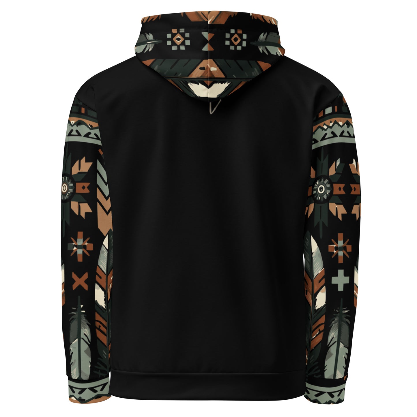 Black Native Feather Hoodie