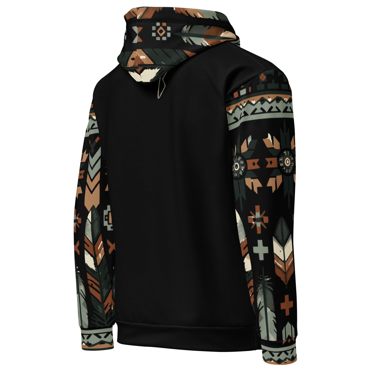 Black Native Feather Hoodie