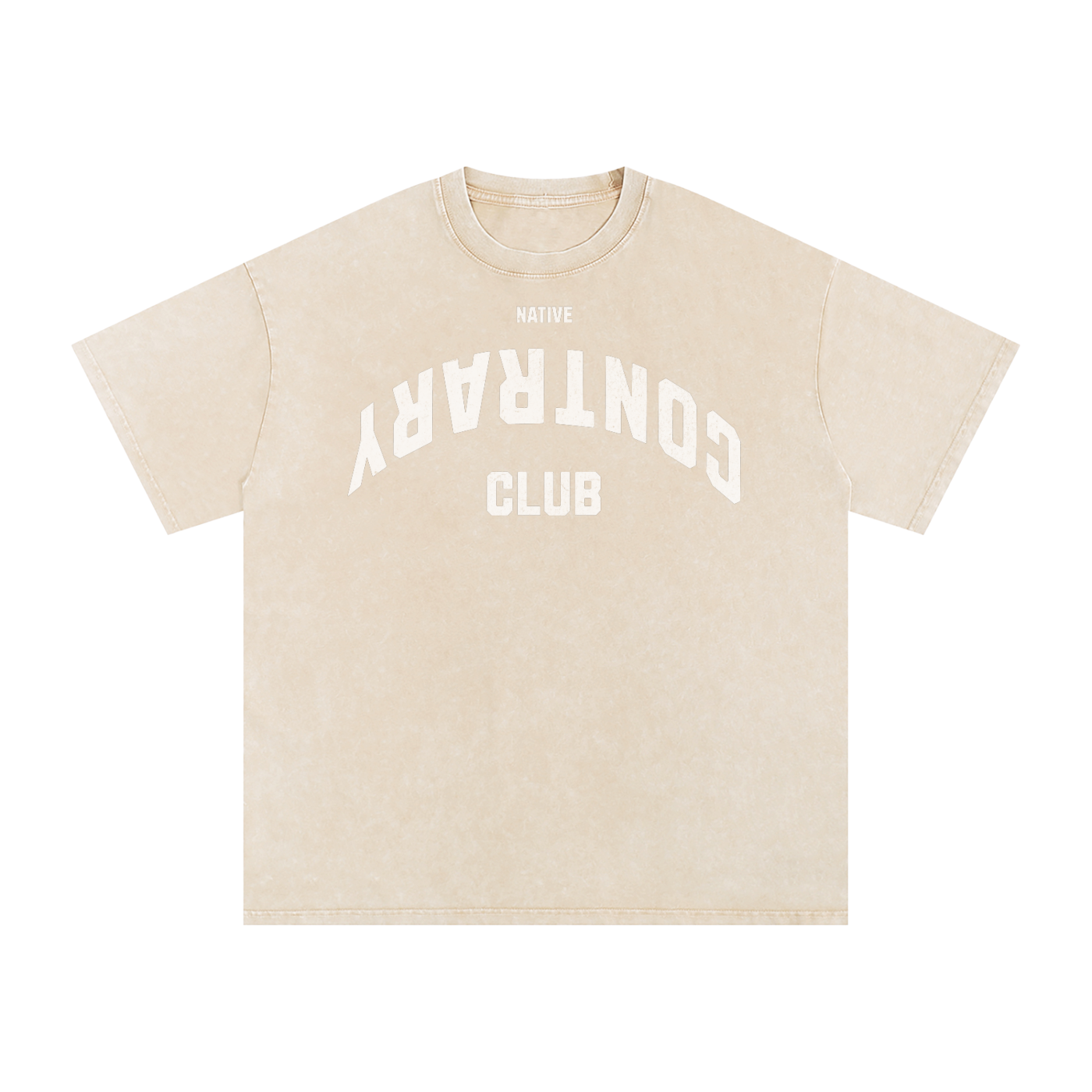 Snow Contrary Club Washed Oversized Cotton T-Shirt