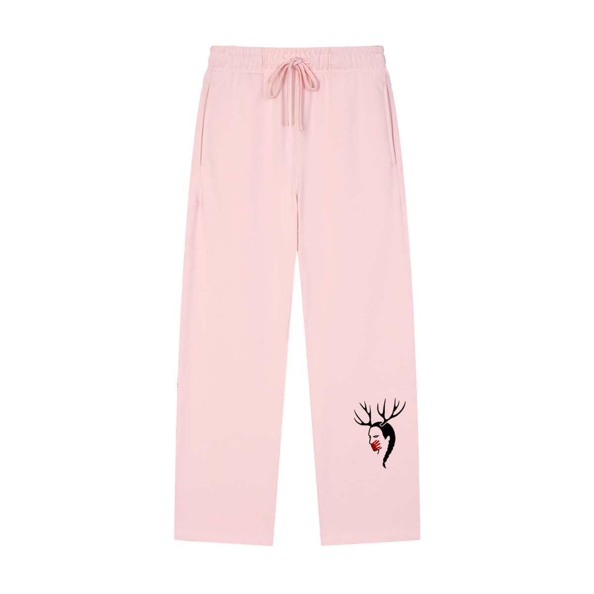 Deer Woman 2.0 Solid Color Straight-Leg Sweatpants