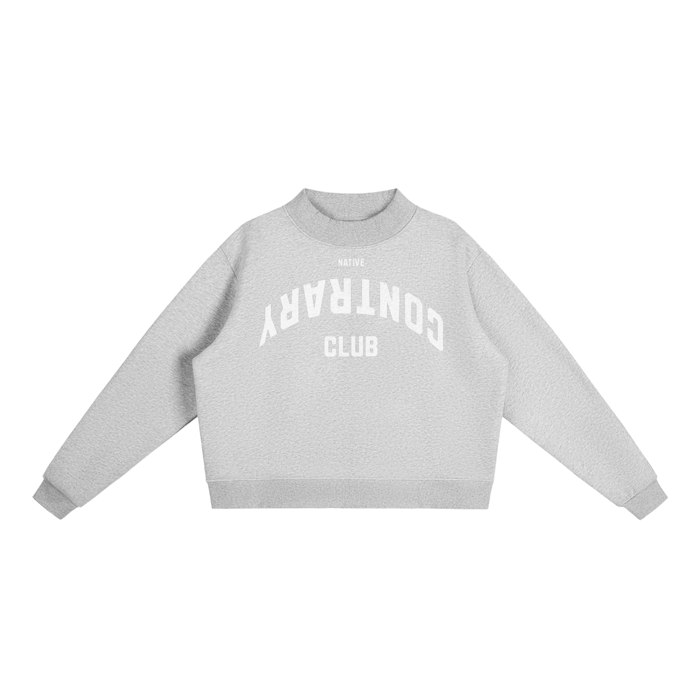 Contrary Club Fleece Mock-Neck Crew Sweatshirt