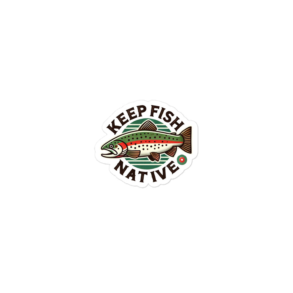 Keep Fish Native Sticker