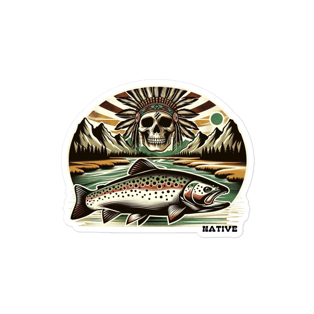 Native Skull Sticker