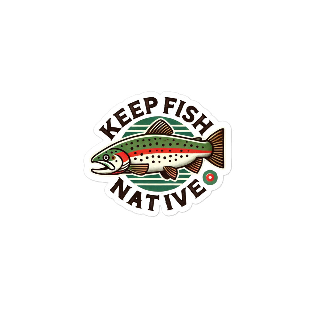 Keep Fish Native Sticker