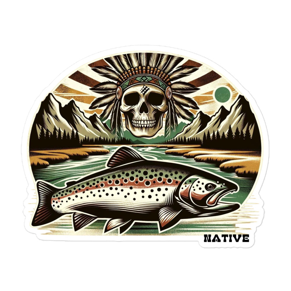 Native Skull Sticker