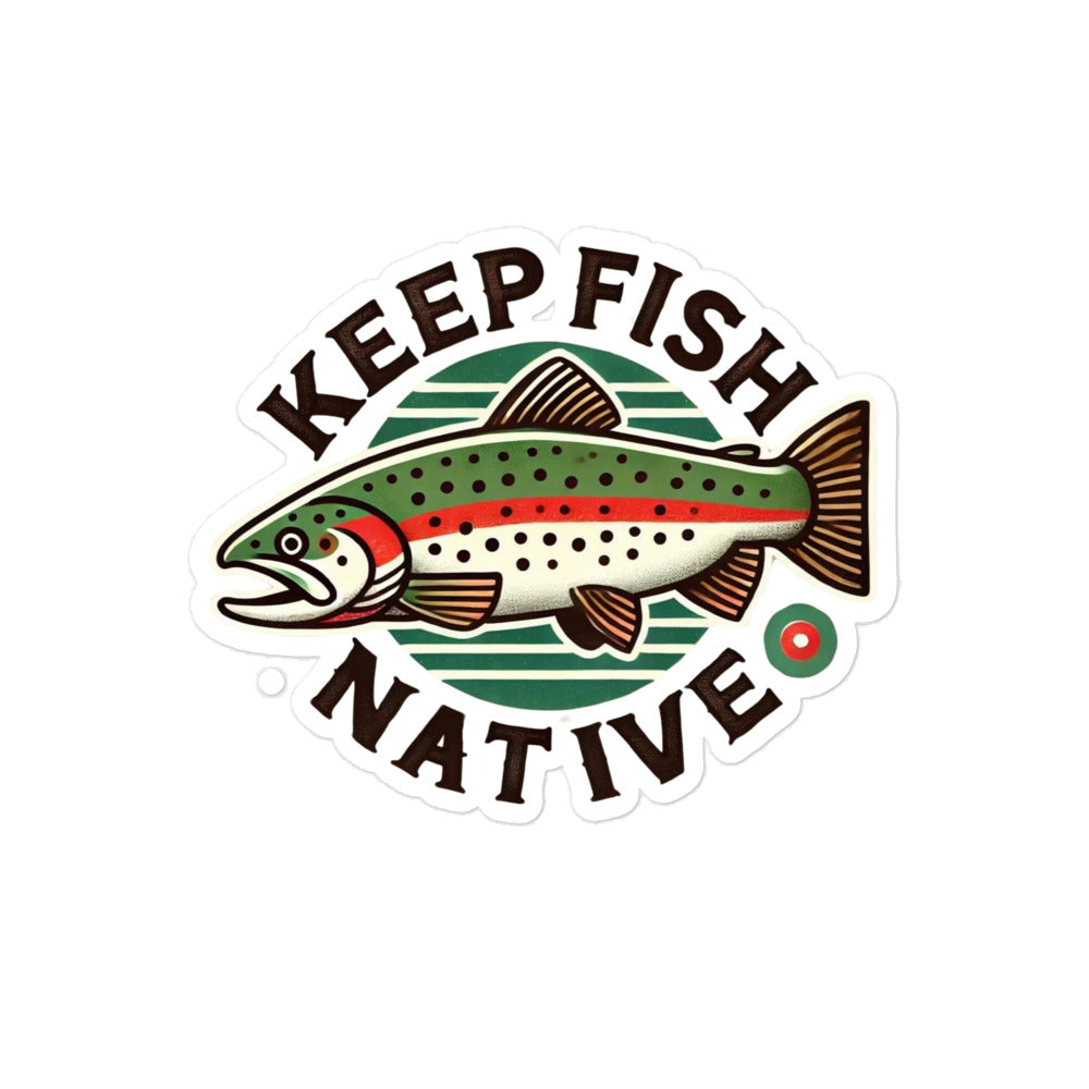 Keep Fish Native Sticker