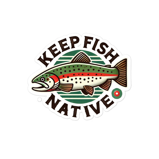 Keep Fish Native Sticker