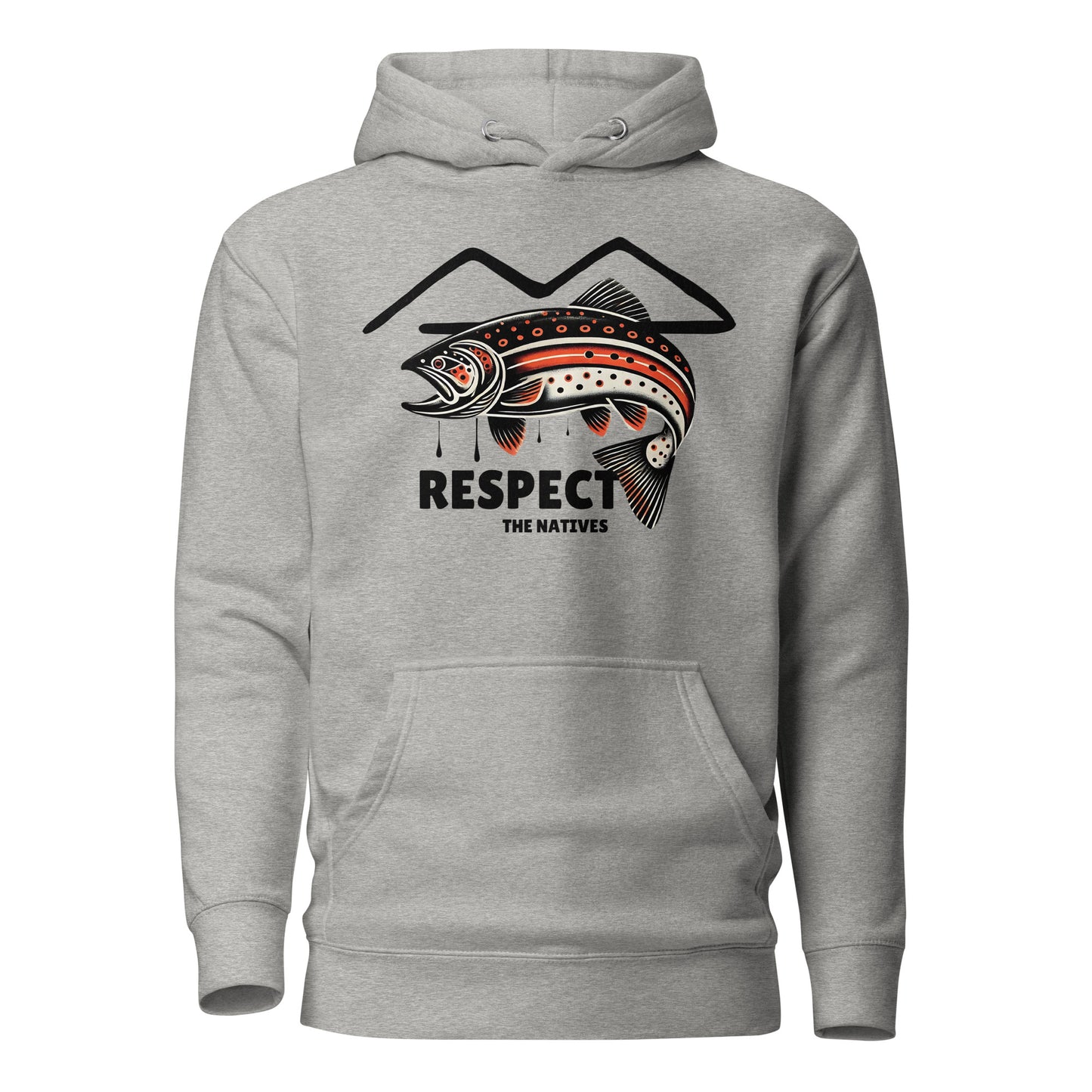 Respect The Natives Red Trout Hoodie