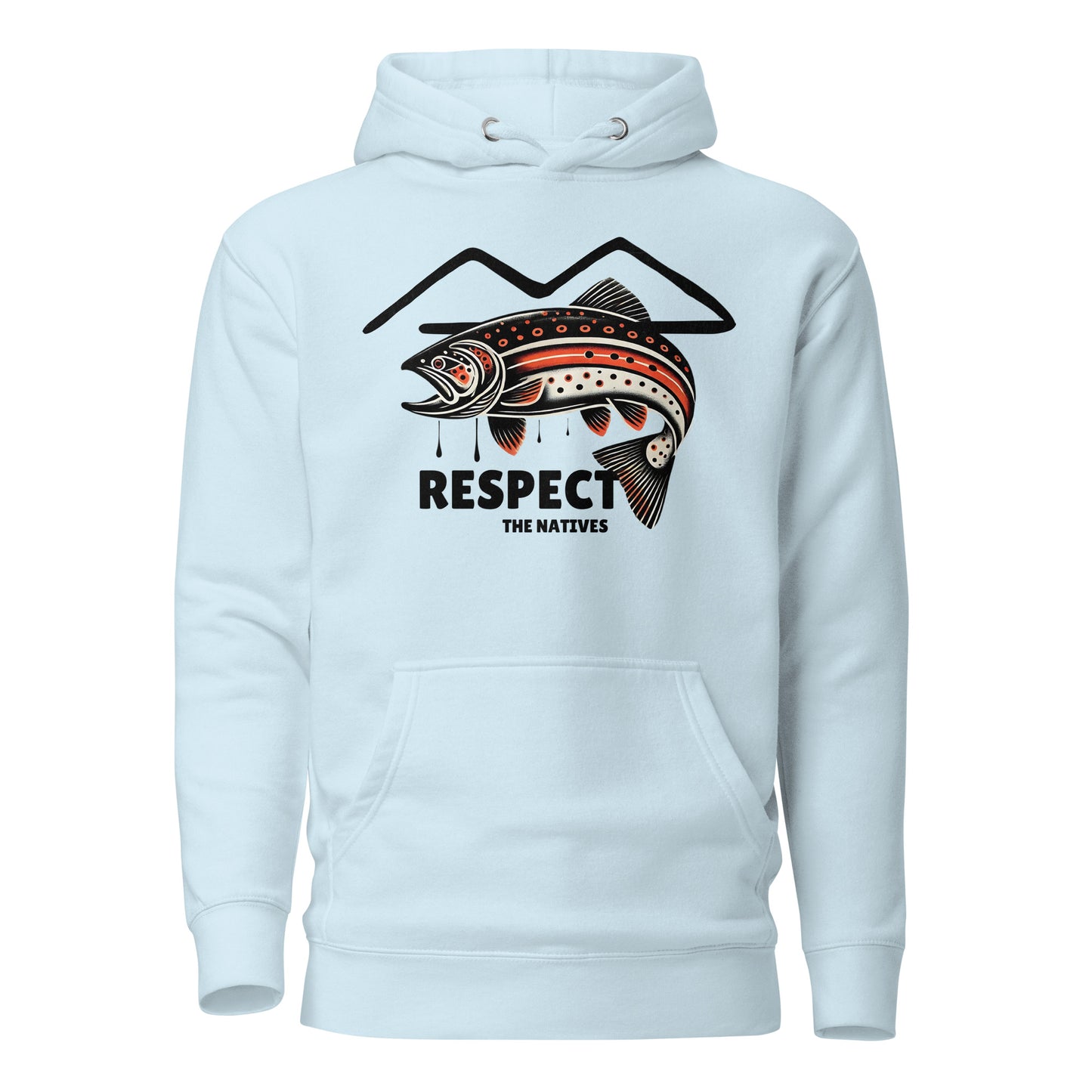 Respect The Natives Red Trout Hoodie