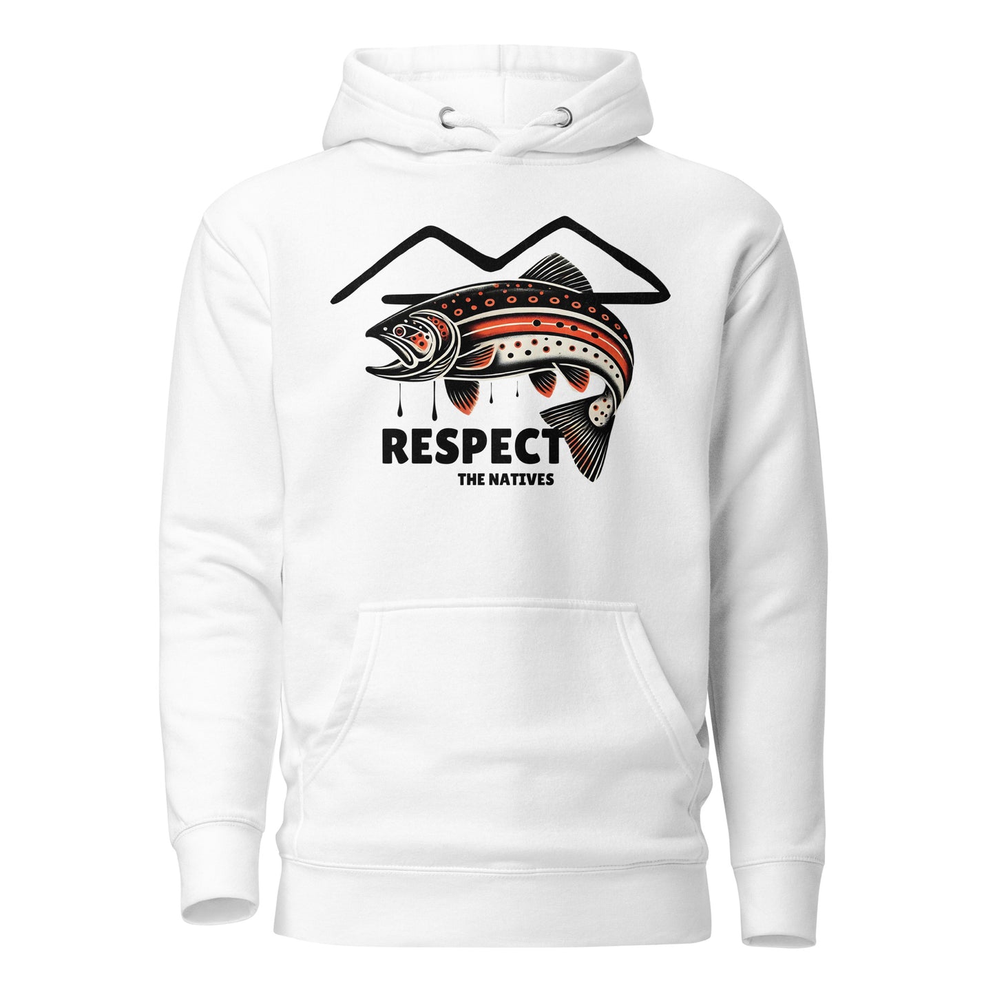 Respect The Natives Red Trout Hoodie